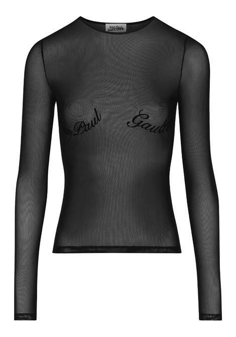 top velvet flot jpg donna nero JEAN PAUL GAULTIER | 25/33-F-TO263I-T00500